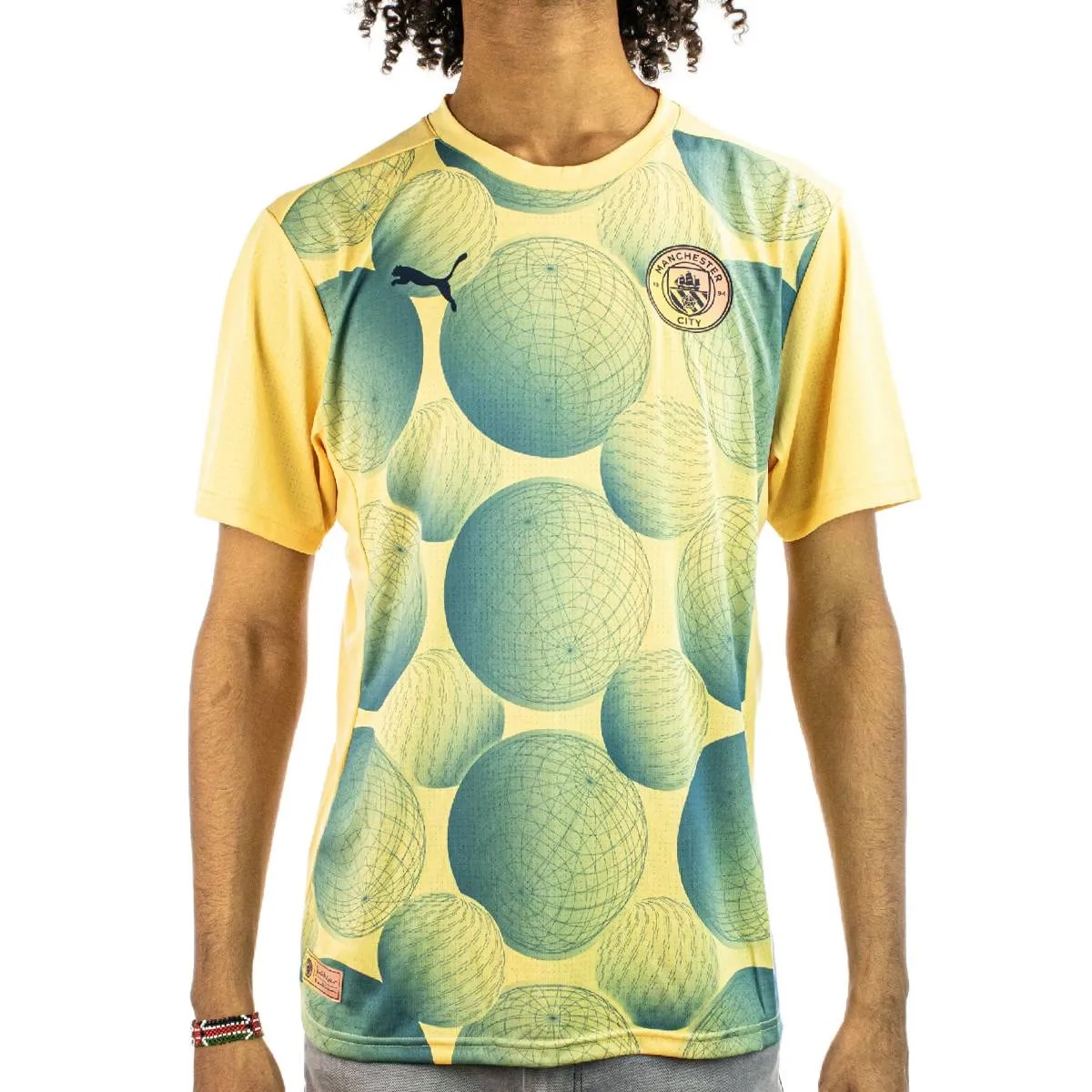 Puma Manchester City FC PreMatch Jersey Trikot 777578-30 - gelb-blau
