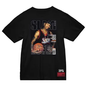 Trikot Mitchell & Ness Philadelphia 76ers Allen Iverson Slam Black Tee BMTRINTL1059-P76BLCKAIV